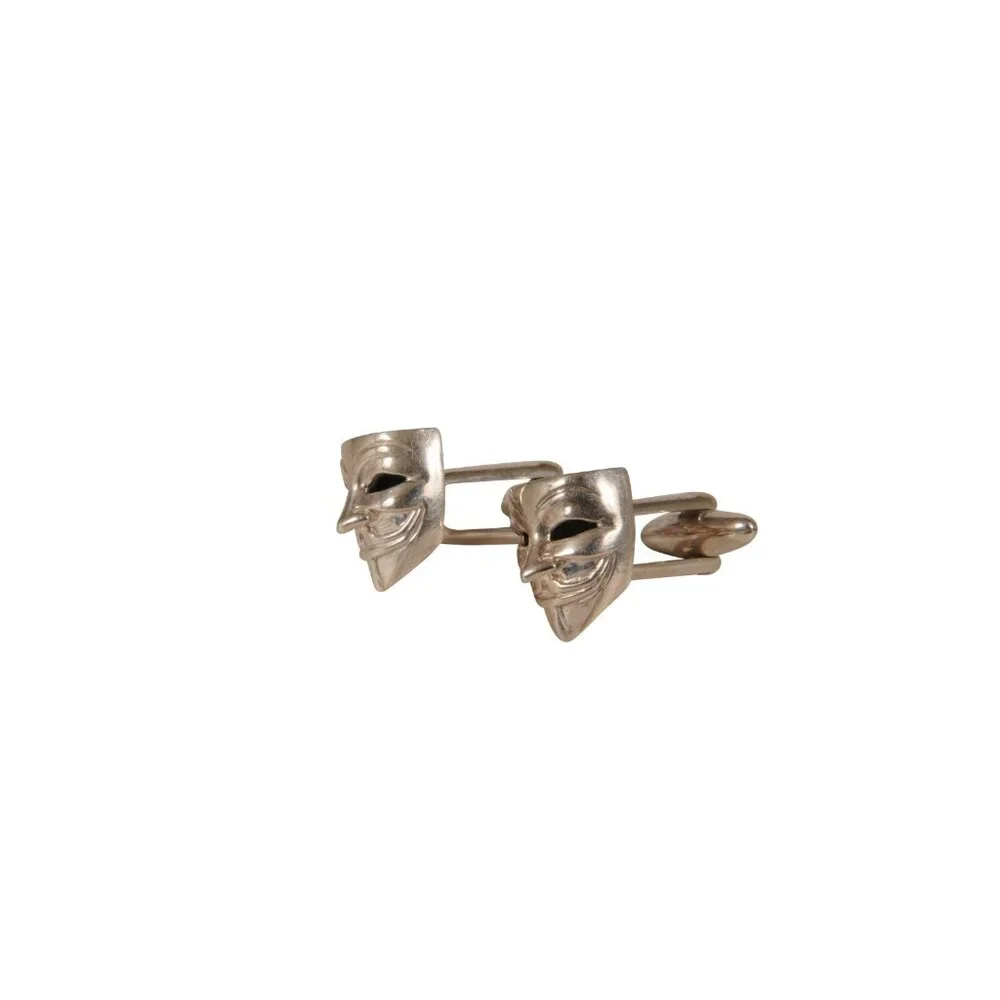 Zaunick Men V For Vendetta Cufflinks 925 Sterling Silver Dress Shirt Long Sleeve